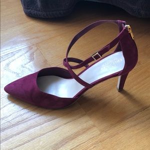 Red Suede Cole Haan Pumps